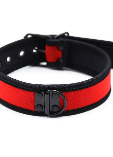 Neoprene Puppy Collar Adjustable Red