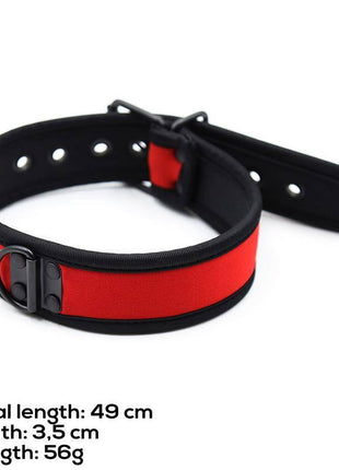 Neoprene Puppy Collar Adjustable Red