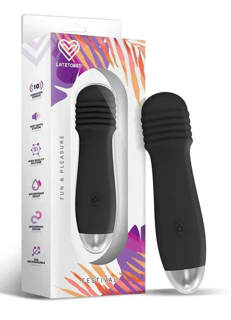 Black Nesta Stimulator with 10 speed settings for customizable intimate pleasure