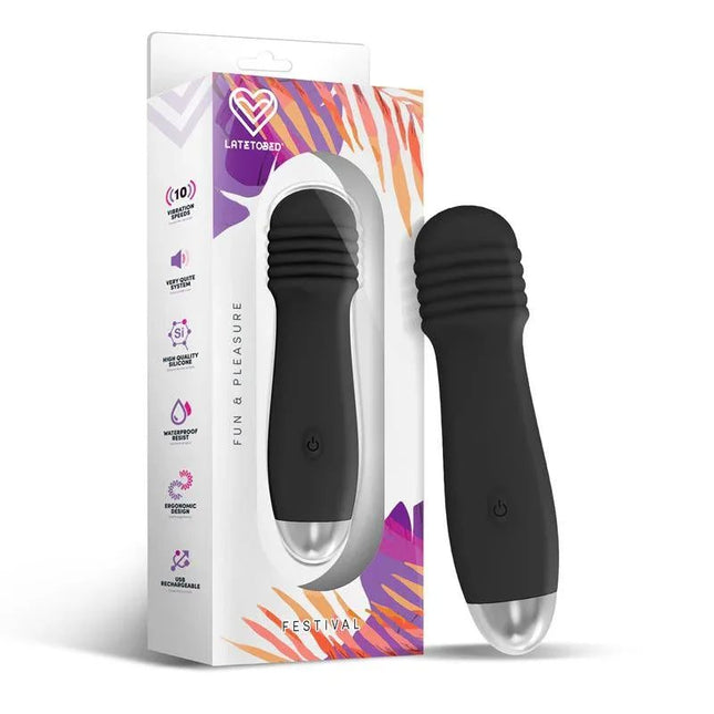 Black Nesta Stimulator with 10 speed settings for customizable intimate pleasure