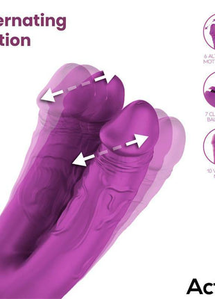 Clitoral Stimulator with Clit Hitting Ball and Alternating Dildos Nico