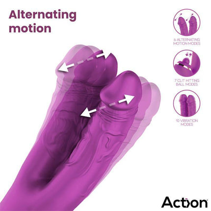 Clitoral Stimulator with Clit Hitting Ball and Alternating Dildos Nico