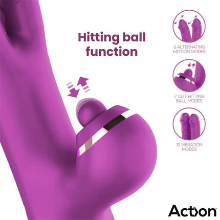 Clitoral Stimulator with Clit Hitting Ball and Alternating Dildos Nico