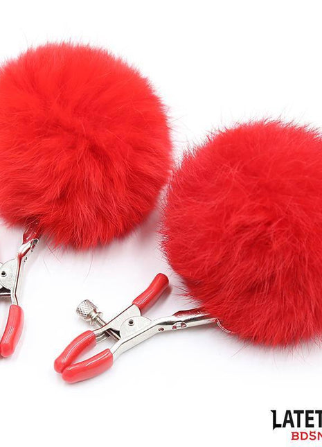 Nipple Clamps Adjustable with Fur