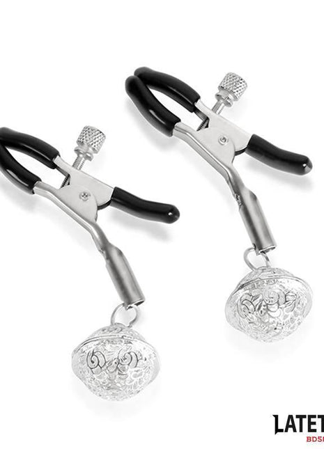 Nipple Clamps with Bell Silver and Black