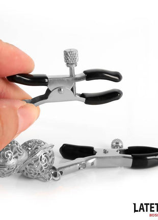 Nipple Clamps with Bell Silver and Black