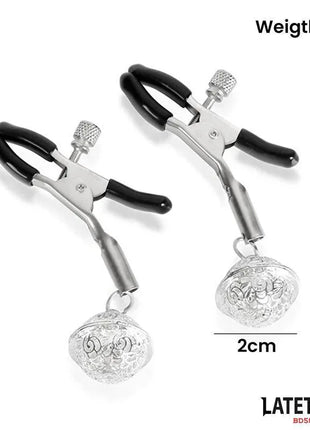 Nipple Clamps with Bell Silver and Black