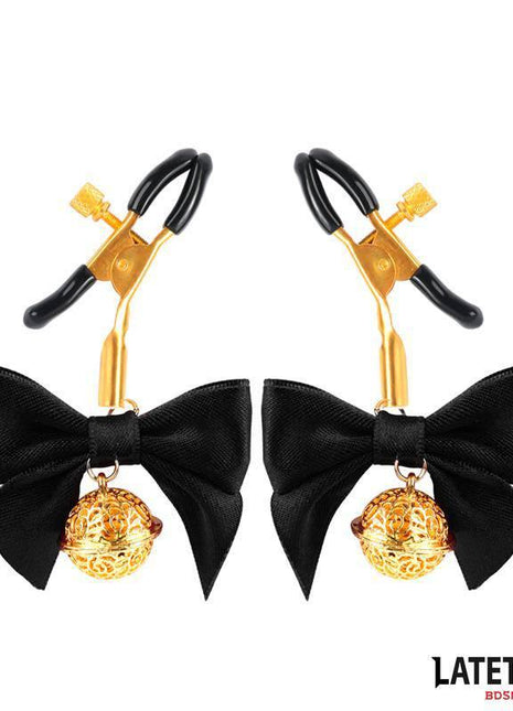 Nipple clamps with Bow Black