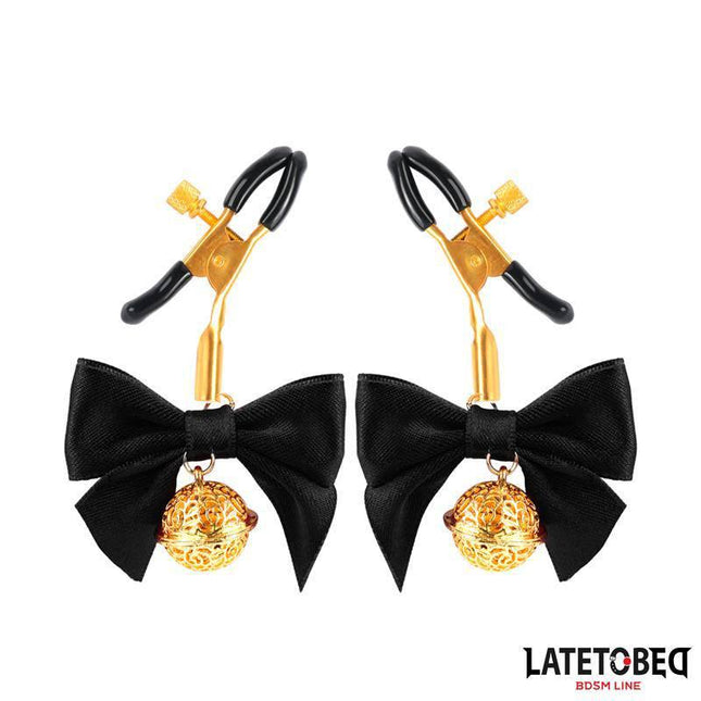 Nipple clamps with Bow Black