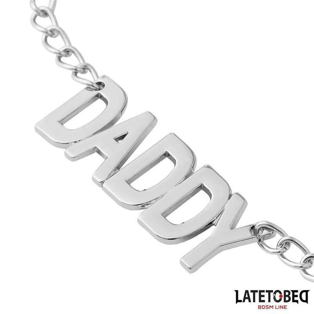 Nipple Clamps with Daddy Word Pendant