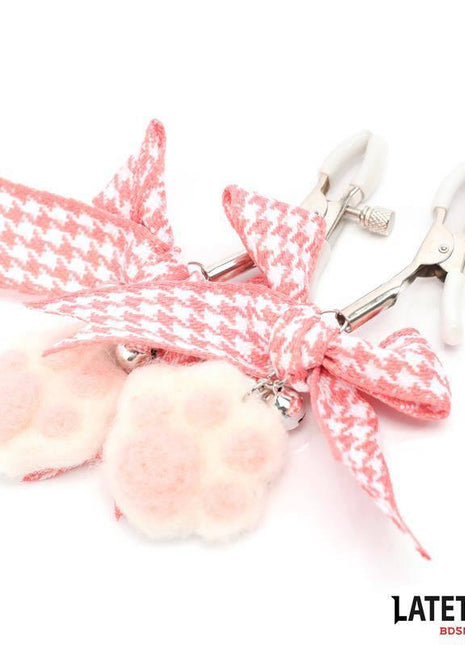 Nipple Clamps with Kitty Paw Pompon