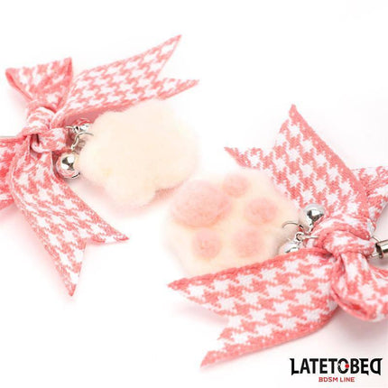 Nipple Clamps with Kitty Paw Pompon