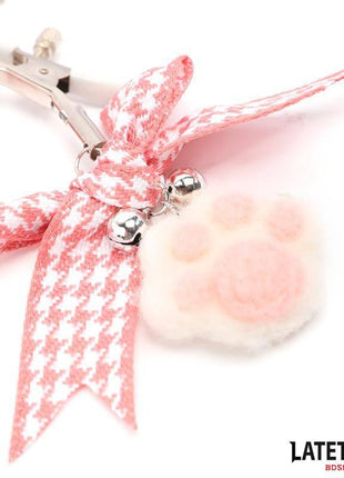 Nipple Clamps with Kitty Paw Pompon
