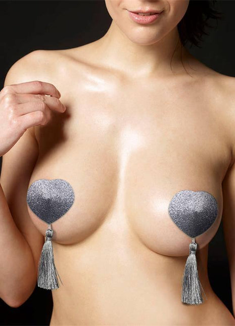 Nipple Covers Reusable Silver Glitter