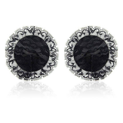 Nipple Covers with Lace Black