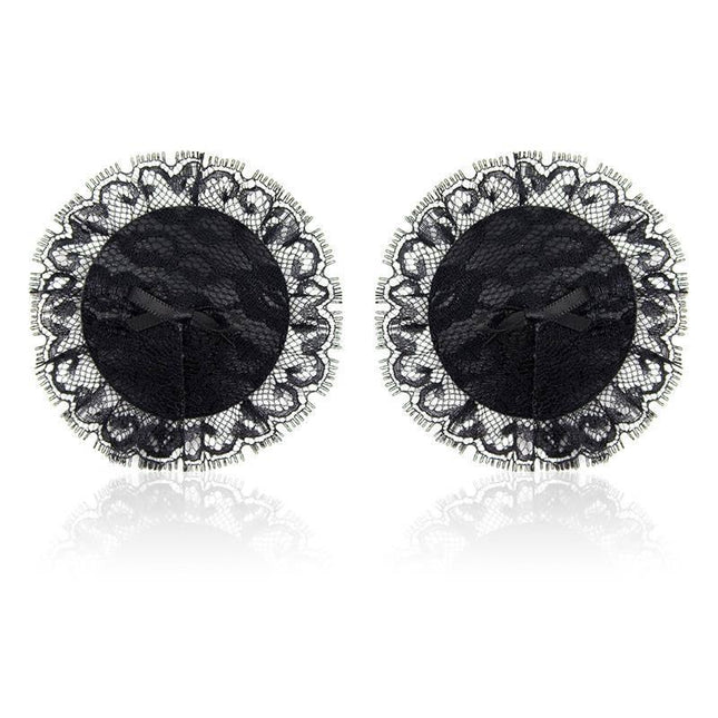 Nipple Covers with Lace Black
