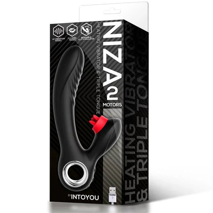 Heating Vibrator G-spot With Triple Tongues