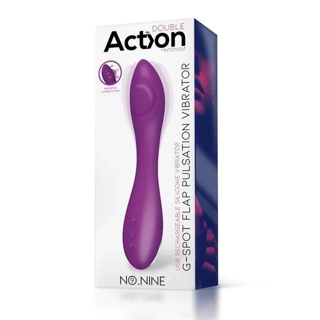 Premium silicone G-Spot vibrator with dynamic flap function and magnetic USB charging.