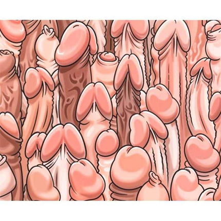 Novelty Rectangular Penis PC Mat 22 x 18 cm