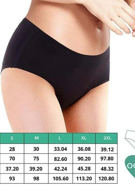 Ocean Menstrual Panty Heavy black high-waisted underwear with a smooth, plain finish and full-coverage briefs cut