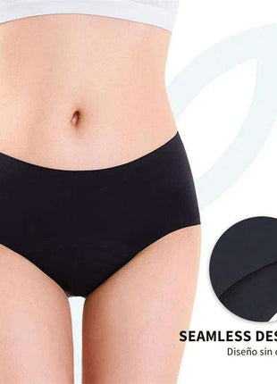 Ocean Menstrual Panty Heavy in black with a smooth, seamless design and high-rise waistband