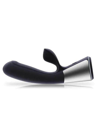Ohmidod Fuse Interactive Vibe in black with a smooth curved shaft, raised tip and silver control base.
