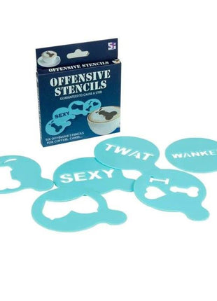 Pack of 12 durable offensive stencils for creative DIY projects