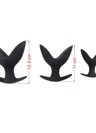 Pack 3 Gaping Anchor Silicone Black