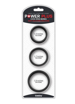 Pack of 3 Penis Ring Power Ring Black