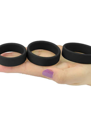 Pack of 3 Penis Ring Power Ring Black