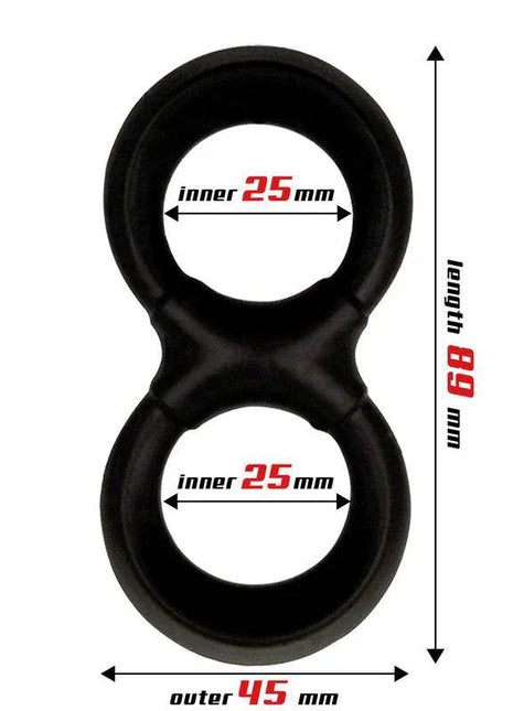 Penis and Testicles Ring Liquid Silicone 25 mm