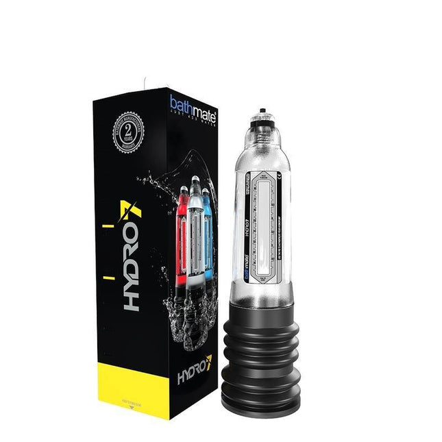 Penis Pump Hydro7 Clear transparent water-based vacuum pump for enhanced sexual performance