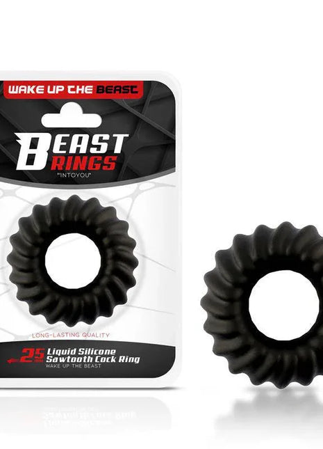 Penis Ring Sawtooth Liquid Silicone 25 mm