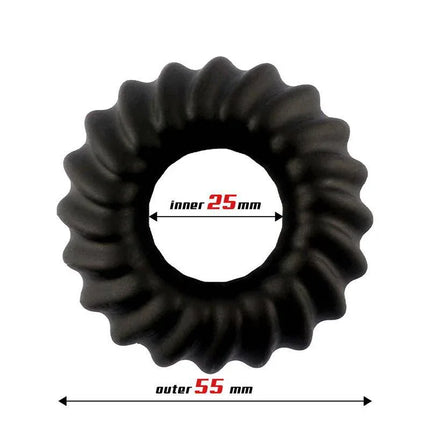 Penis Ring Sawtooth Liquid Silicone 25 mm