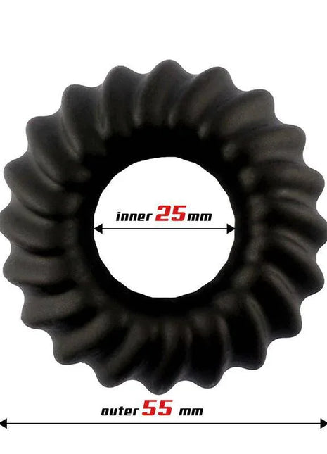 Penis Ring Sawtooth Liquid Silicone 25 mm