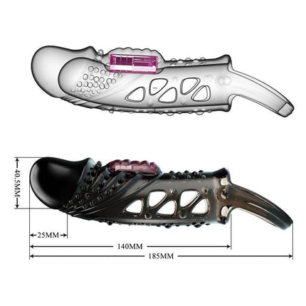 Penis sleeve with vibration Black