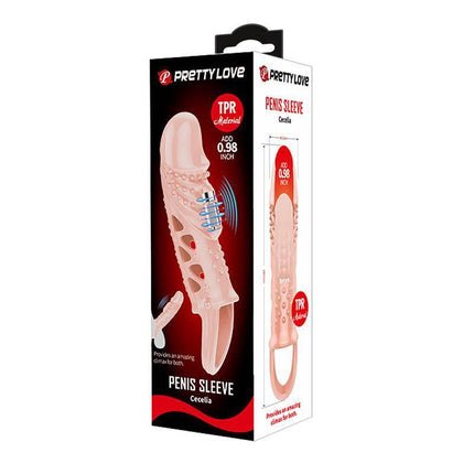 Penis sleeve with vibration 0.98in