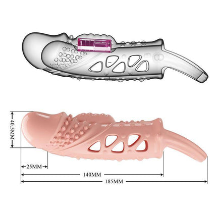 Penis sleeve with vibration 0.98in