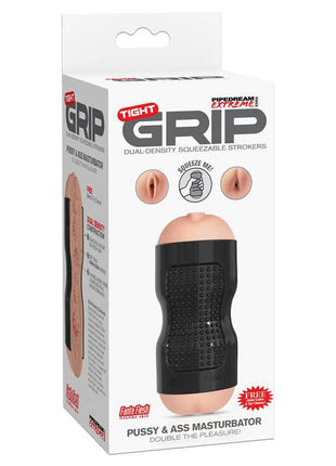 Pipedream Extreme Toyz Tight Grip Pussy & Ass Masturbator Black