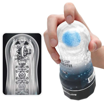 Planet Ball-Rolling Masturbator Cup Blue
