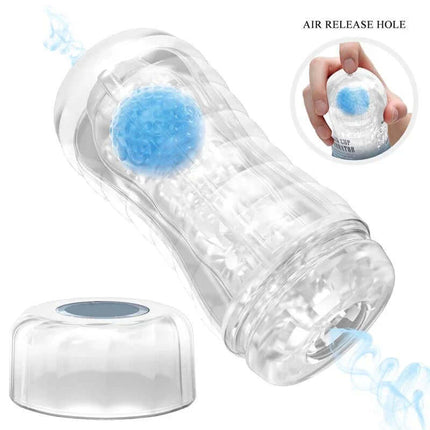 Planet Ball-Rolling Masturbator Cup Blue