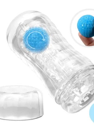 Planet Ball-Rolling Masturbator Cup Blue