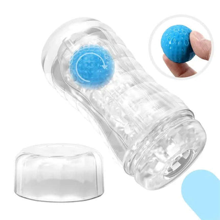 Planet Ball-Rolling Masturbator Cup Blue