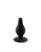 Plug Anal Model 2 S anal plug in smooth black silicone, with a tapered neck, bulbous tip and flared base.