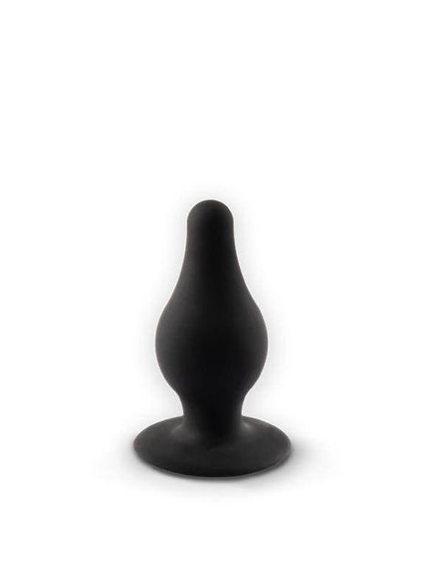 Plug Anal Model 2 S anal plug in smooth black silicone, with a tapered neck, bulbous tip and flared base.