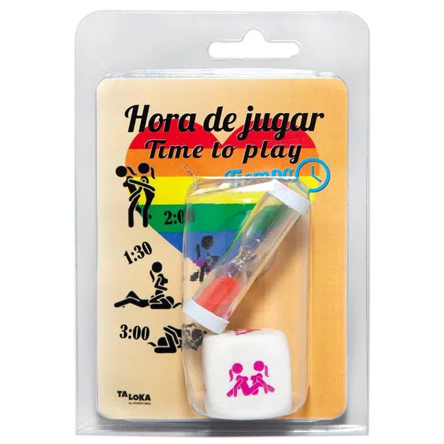 Posture dice set and hourglass