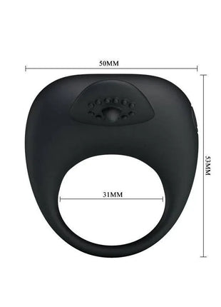 Pretty Love Anillo Vibrador Tonguo Negro