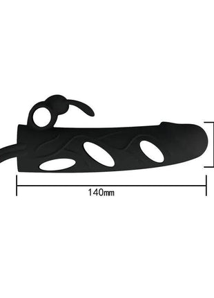 Black vibrating cage with integrated vibrating bullet and adjustable straps for secure fit and powerful stimulation