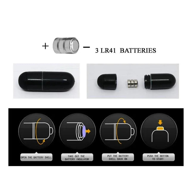 Black Cage with Vibrating Bullet