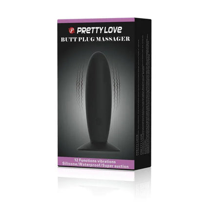 Pretty Love Vibrating Butt Plug Anal Black